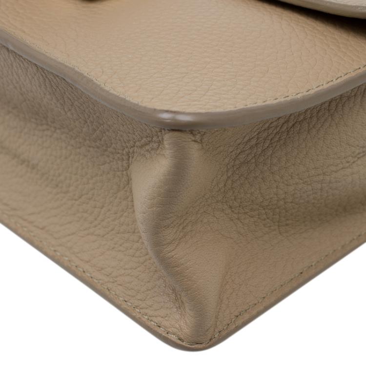 Pre Owned Jimmy Choo Beige Leather Rebel Crossbody Bag