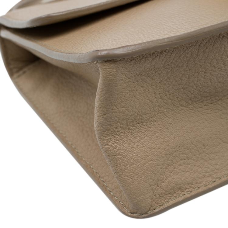 Pre Owned Jimmy Choo Beige Leather Rebel Crossbody Bag