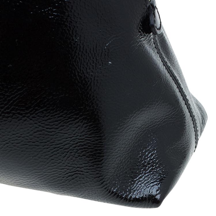 مملوكة مسبقًا Jimmy Choo Black Patent leather and Suede Satchel