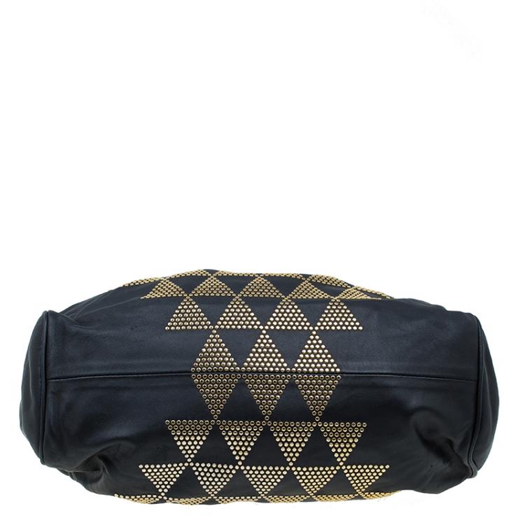 مملوكة مسبقًا Jimmy Choo Black Leather Studded Ramona Shoulder Bag