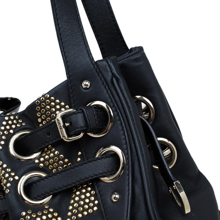 مملوكة مسبقًا Jimmy Choo Black Leather Studded Ramona Shoulder Bag