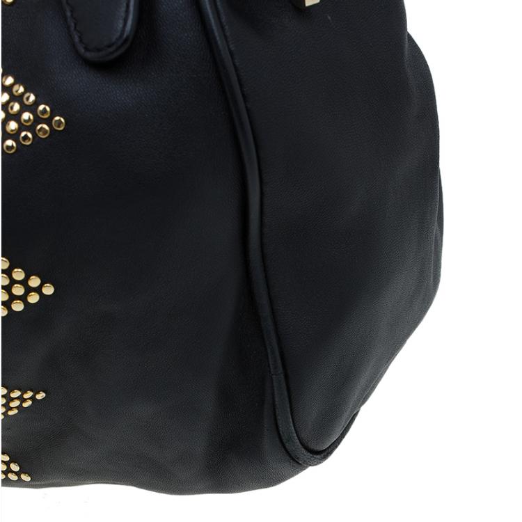 مملوكة مسبقًا Jimmy Choo Black Leather Studded Ramona Shoulder Bag