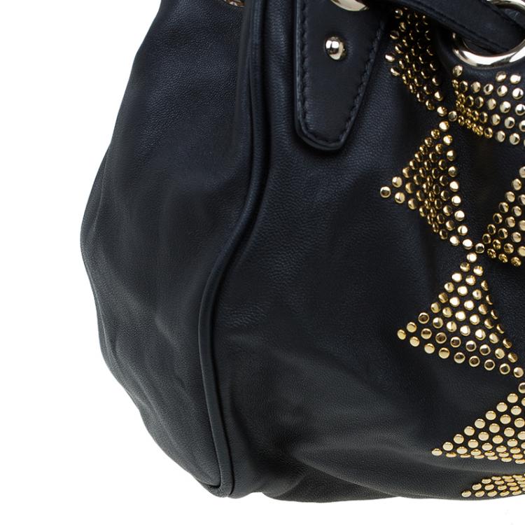 مملوكة مسبقًا Jimmy Choo Black Leather Studded Ramona Shoulder Bag