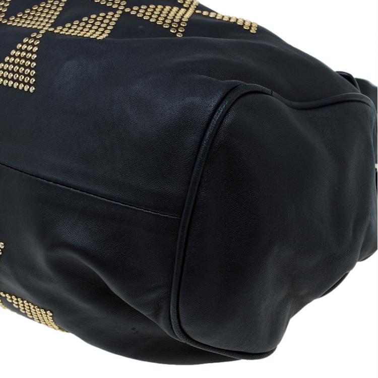 مملوكة مسبقًا Jimmy Choo Black Leather Studded Ramona Shoulder Bag