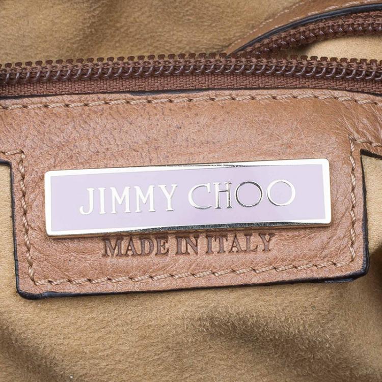 Pre Owned Jimmy Choo  Beige Python Satchel