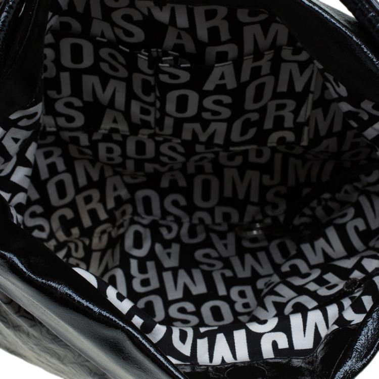 Pre Owned Marc By Marc Jacobs Grey Coated Canvas Jacquard Lil Riz Hobo