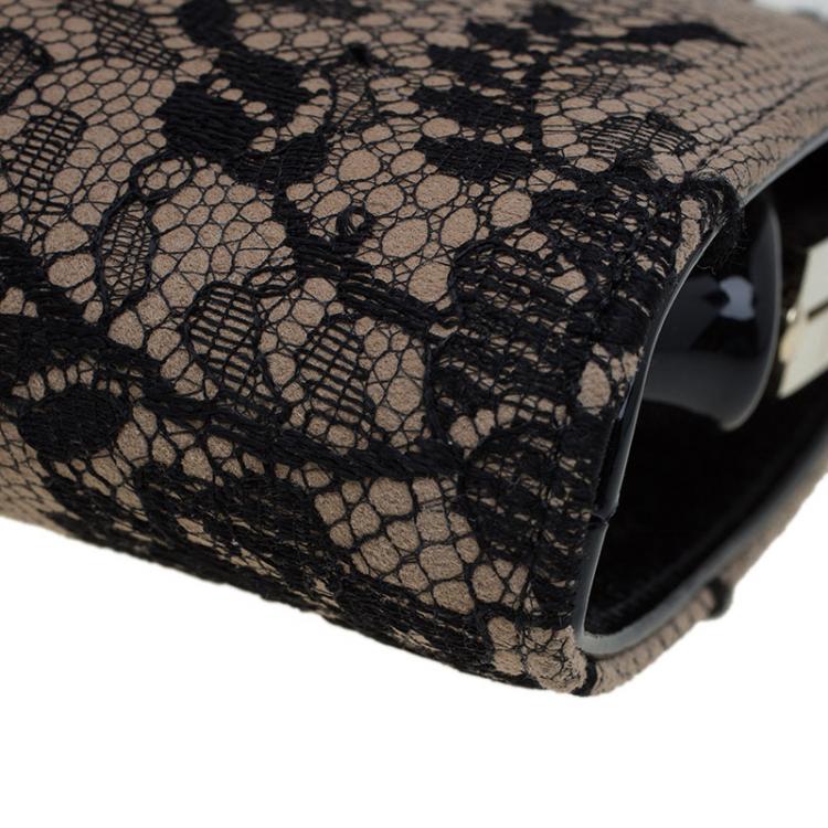 مملوكة مسبقًا Jimmy Choo Beige Lace Camille Clutch