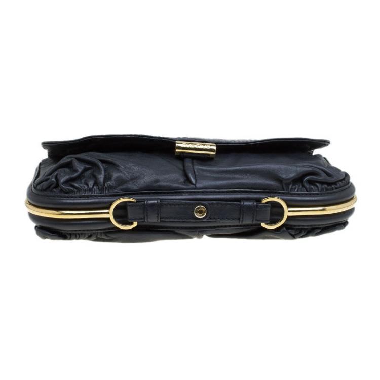 مملوكة مسبقًا Jimmy Choo Black Leather Ayse Shoulder Bag
