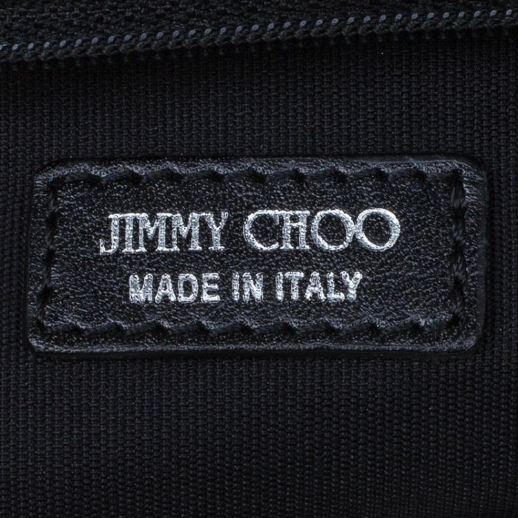 Pre Owned Jimmy Choo Black Leather Studded Zulu Clutch