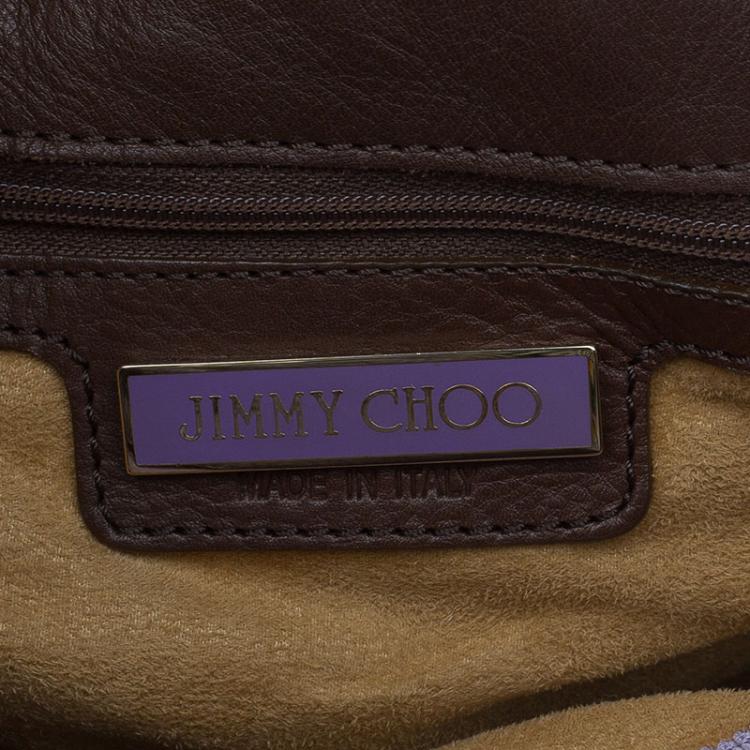 Pre Owned Jimmy Choo Brown Leather Alex Hobo