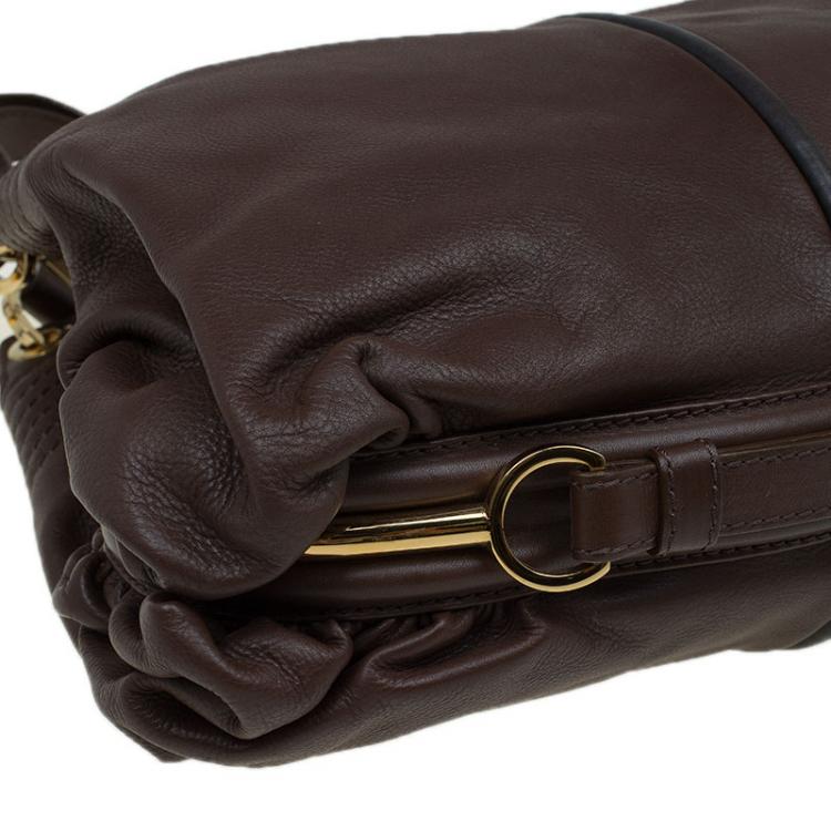 Pre Owned Jimmy Choo Brown Leather Alex Hobo