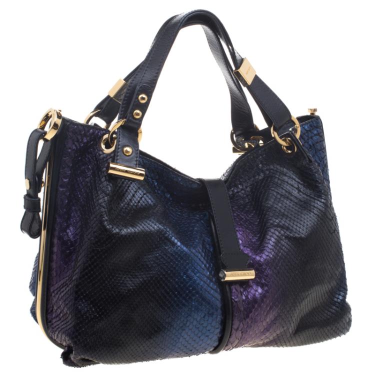 Pre Owned Jimmy Choo Holographic Python Ayse Shoulder Bag