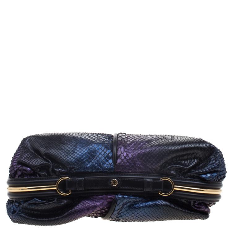 Pre Owned Jimmy Choo Holographic Python Ayse Shoulder Bag