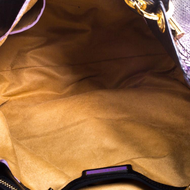 Pre Owned Jimmy Choo Holographic Python Ayse Shoulder Bag