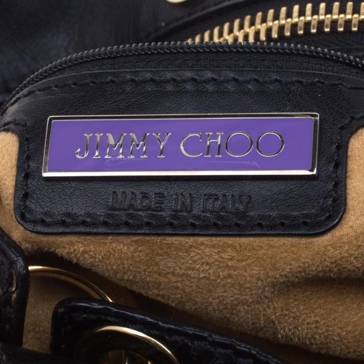 Pre Owned Jimmy Choo Holographic Python Ayse Shoulder Bag