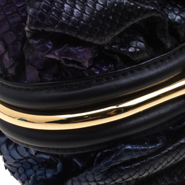 Pre Owned Jimmy Choo Holographic Python Ayse Shoulder Bag