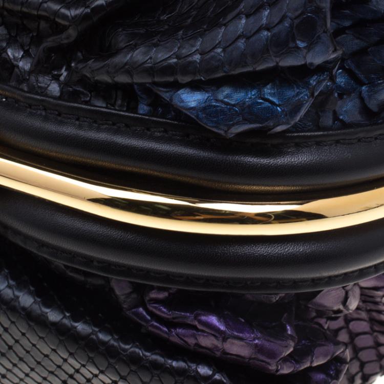 Pre Owned Jimmy Choo Holographic Python Ayse Shoulder Bag