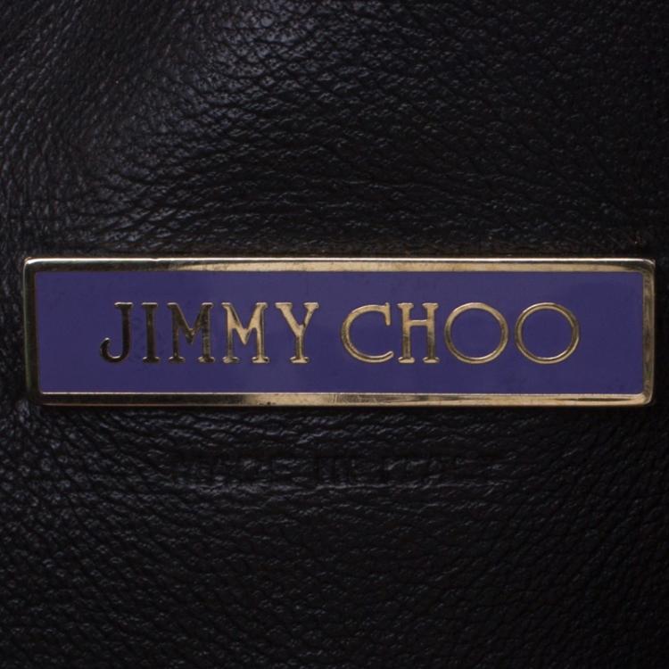 Pre Owned Jimmy Choo Black Leather Hobo