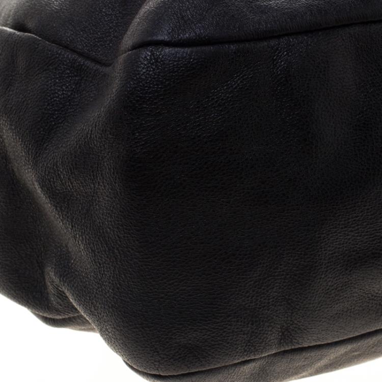 Pre Owned Jimmy Choo Black Leather Hobo