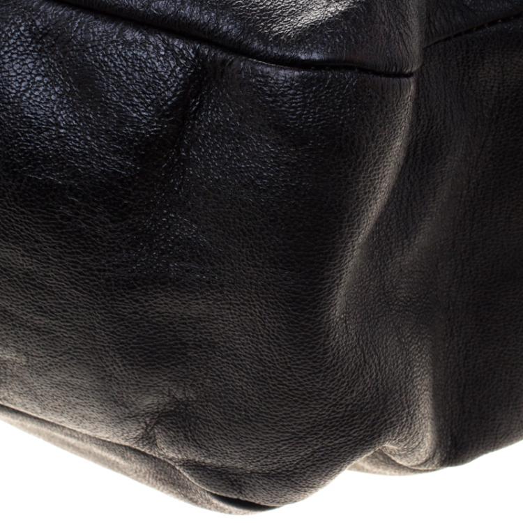 Pre Owned Jimmy Choo Black Leather Hobo