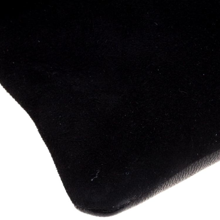 Pre Owned Jimmy Choo Black Leather and Suede Chandra Clutch