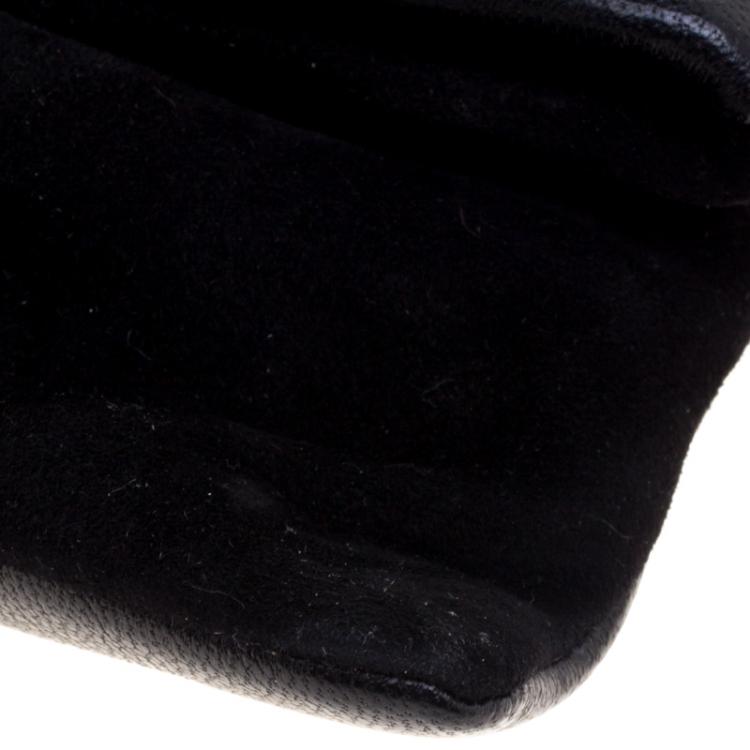 Pre Owned Jimmy Choo Black Leather and Suede Chandra Clutch