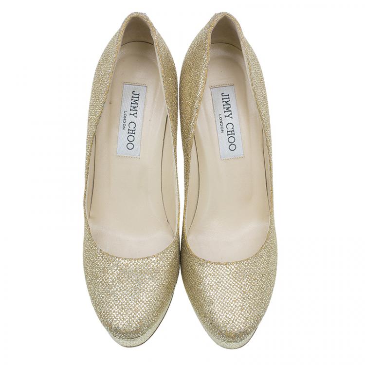 Jimmy Choo Gold Pumps Size 38 Jimmy Choo Tlc