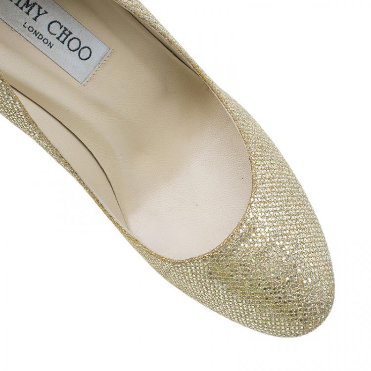 Jimmy Choo Gold Pumps Size 38 Jimmy Choo Tlc