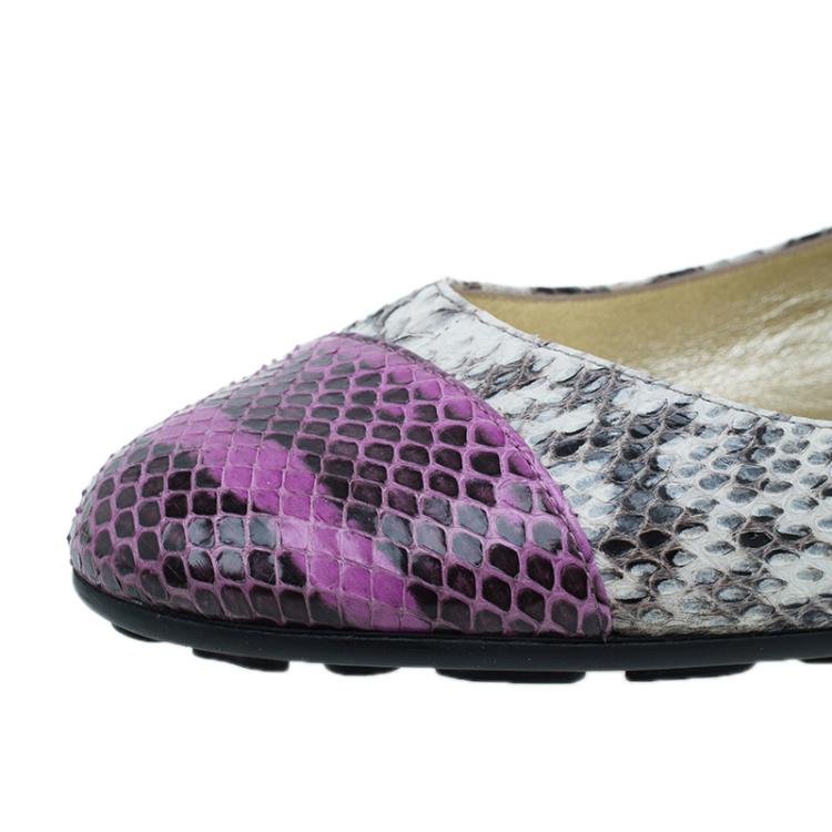مملوكة مسبقًا Jimmy Choo Elaphe Whirl Ballet Flats Size 38