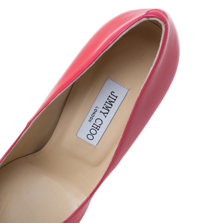 Pre Owned Jimmy Choo Pink Patent Anouk Pumps Size 41