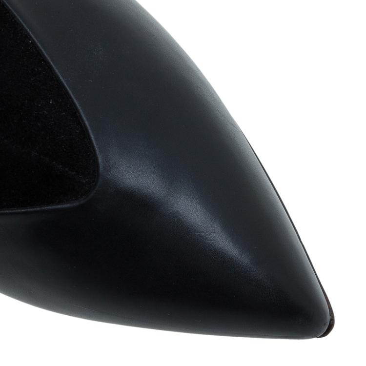 مملوكة مسبقًا Jimmy Choo Black Leather and Suede Diad Ankle Boots Size 40