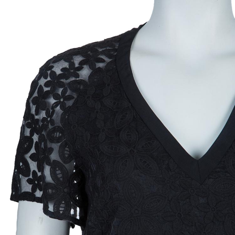 Pre Owned Joseph Black Jinny Embroidered Dress S