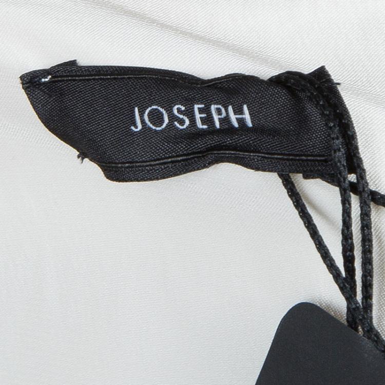 Pre Owned Joseph White Lori Embroidered Dress M