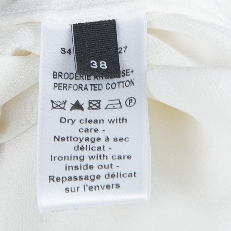 Pre Owned Joseph White Lori Embroidered Dress M