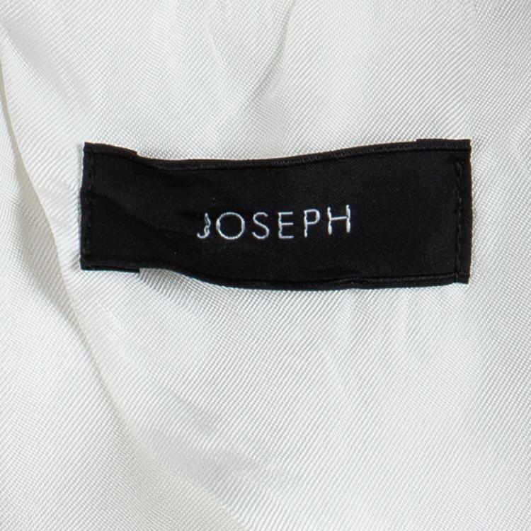 Pre Owned Joseph Off White Placket Detailed Notched Collar Blazer S