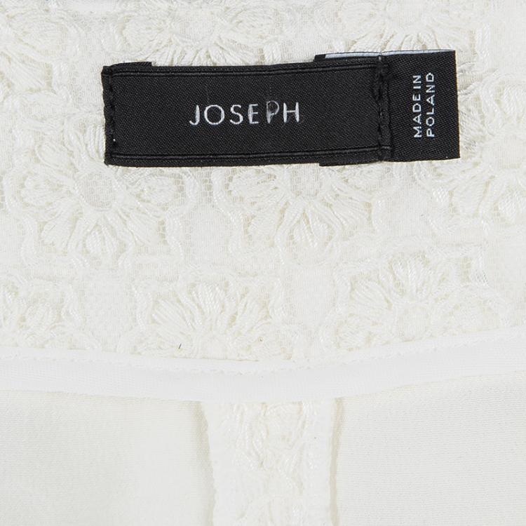 Pre Owned Joseph Cream Wren Embroidered Tulle Shorts M