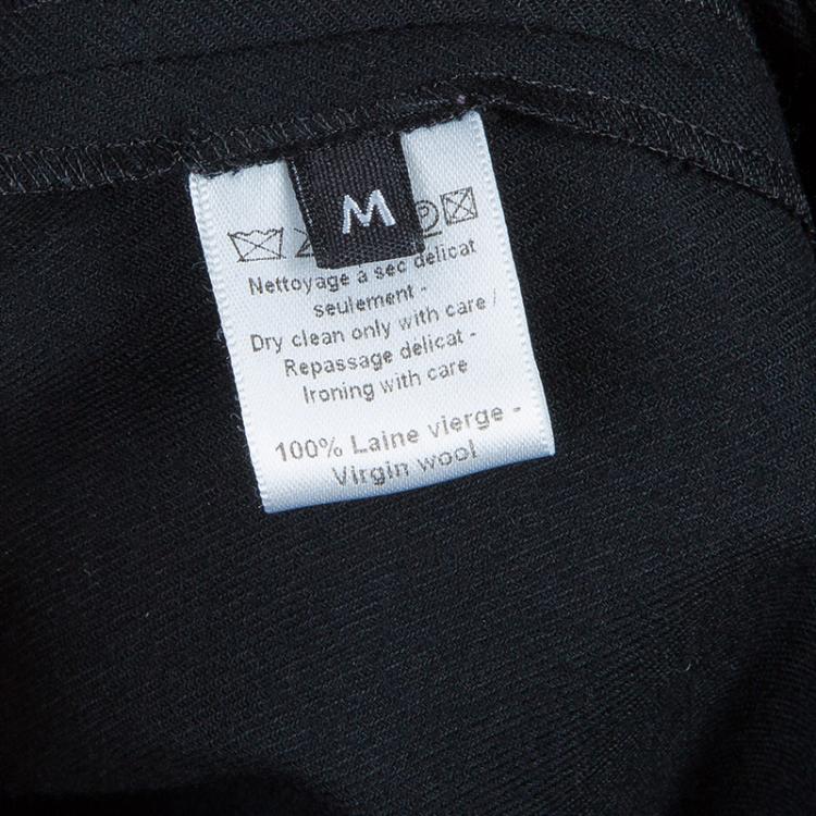 Pre Owned Joseph Black Buckle Detail Wool Skirt M