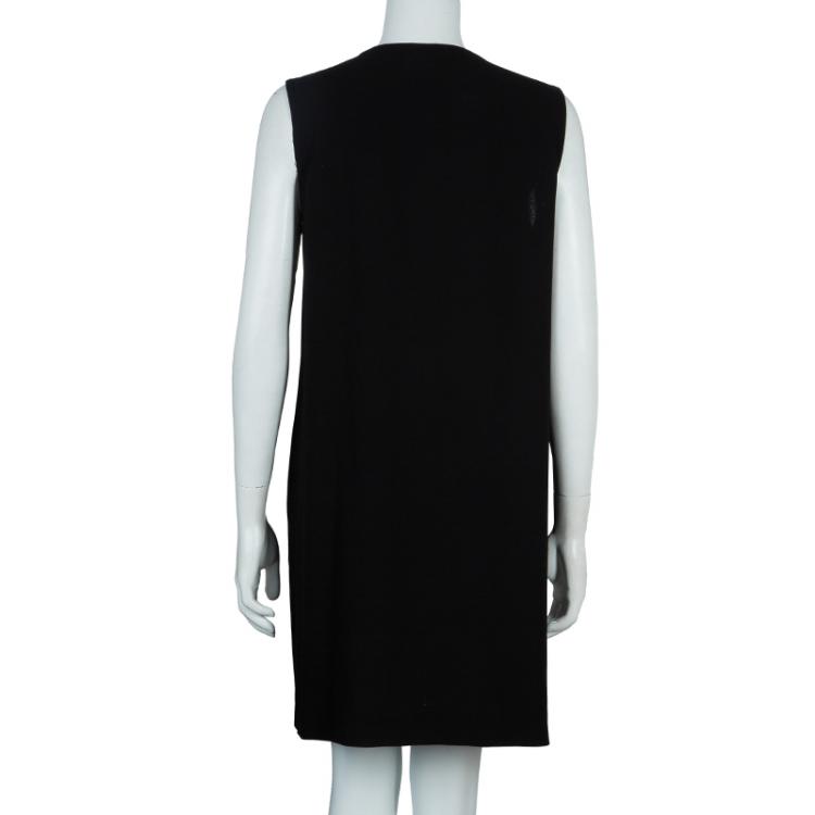 Pre Owned Joseph Monochrome Colorblock Sleeveless Dress L