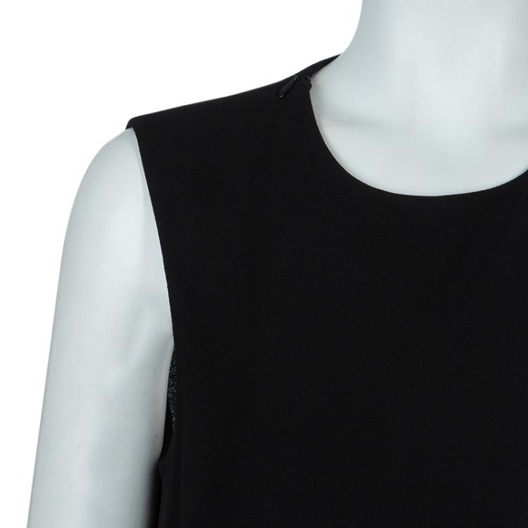 Pre Owned Joseph Monochrome Colorblock Sleeveless Dress L