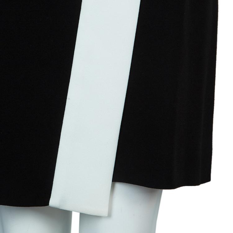 Pre Owned Joseph Monochrome Colorblock Sleeveless Dress L