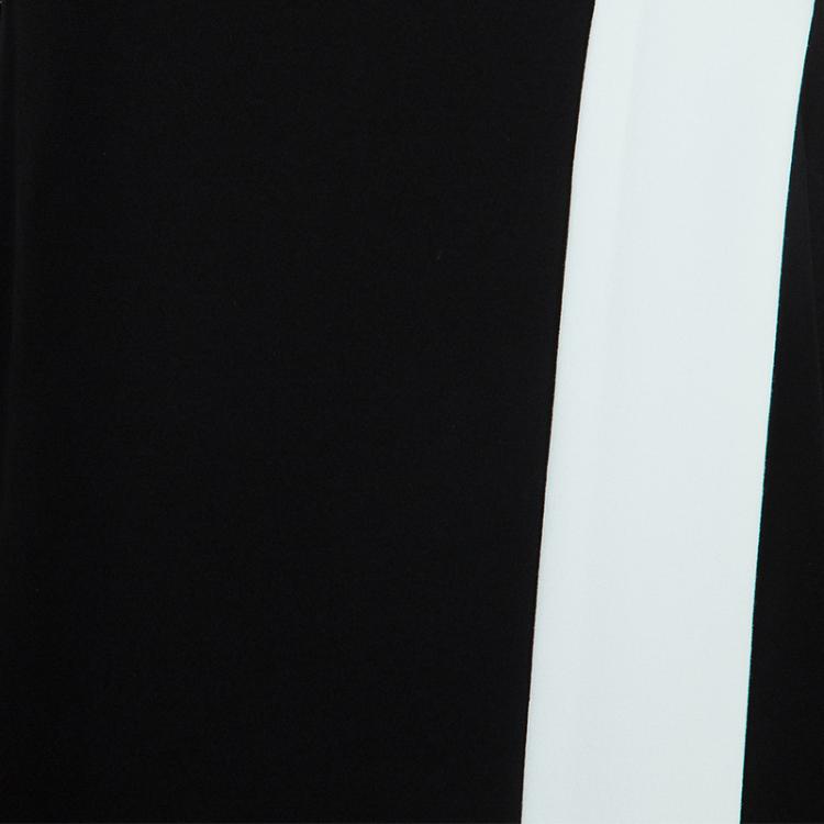 Pre Owned Joseph Monochrome Colorblock Sleeveless Dress L