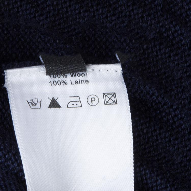 Pre Owned Joseph Navy Blue High Waist Wool Jogger Pants L