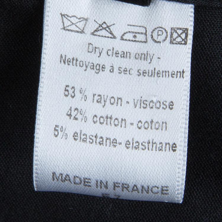 Pre Owned Joseph Black Satin Side Piping Detail Trousers M