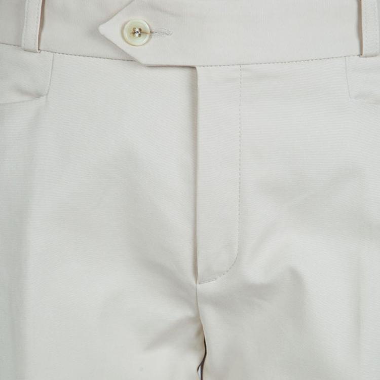 Pre Owned Joseph Cream Tailored Cotton Trousers M