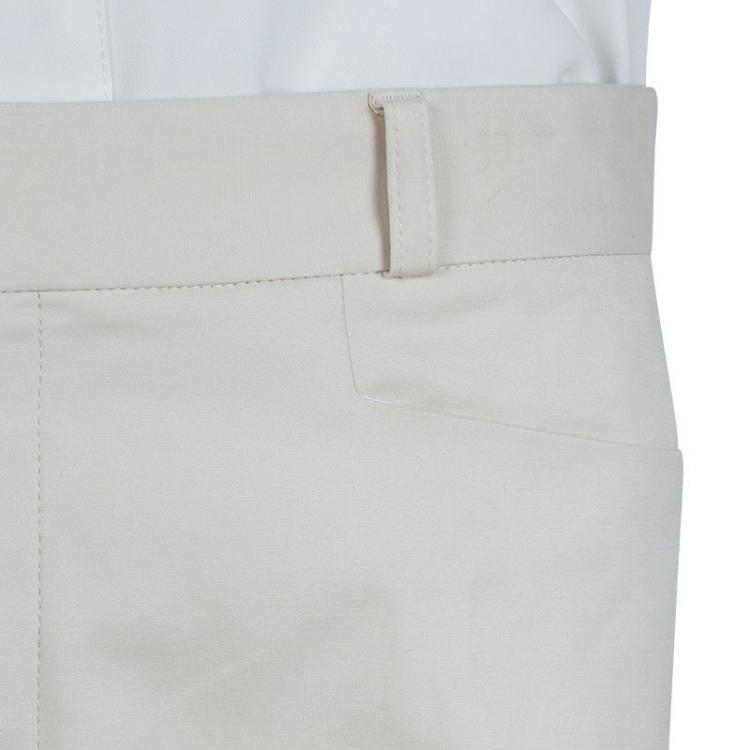Pre Owned Joseph Cream Tailored Cotton Trousers M