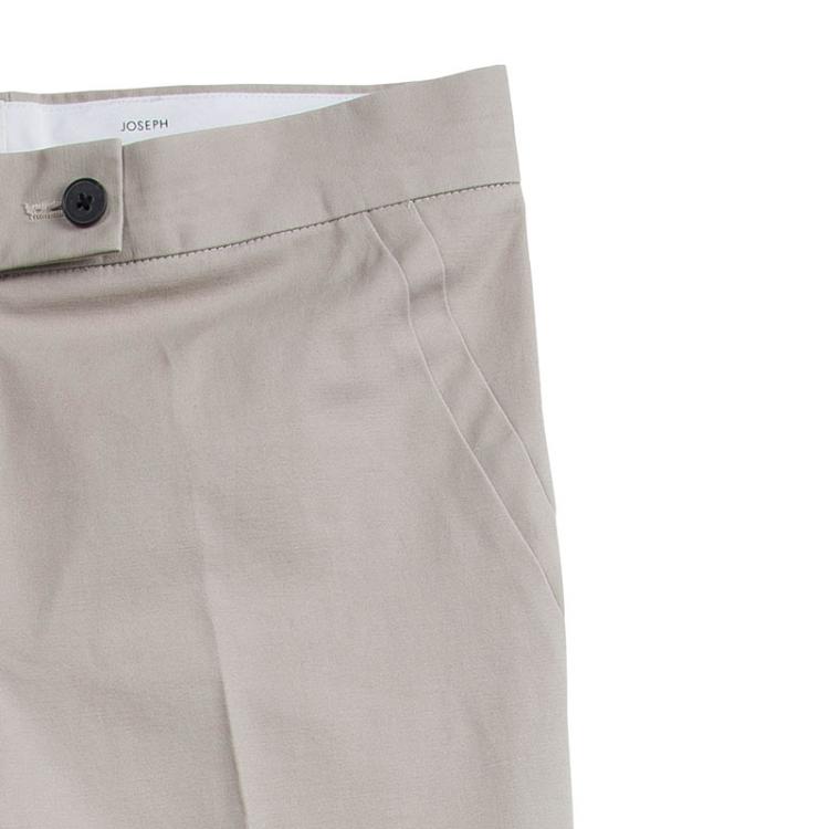 Pre Owned Joseph Beige Cotton Skinny Trousers S
