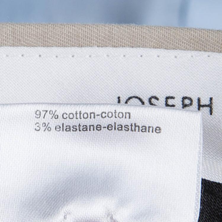 Pre Owned Joseph Beige Cotton Skinny Trousers S