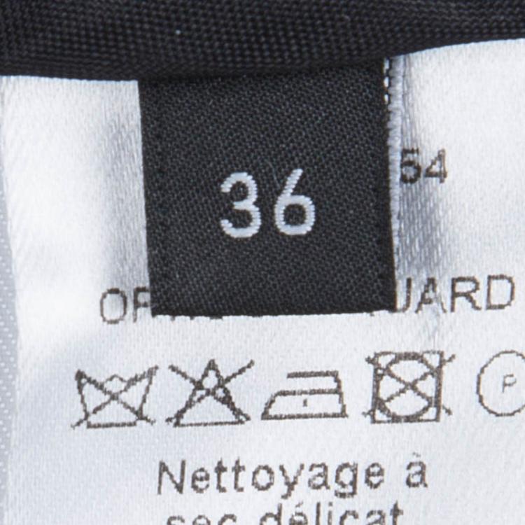 Pre Owned Joseph Monochrome Textured Cotton Cropped Trousers S