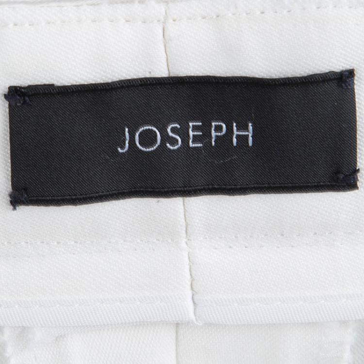 Pre Owned Joseph Off White Cropped Trousers M