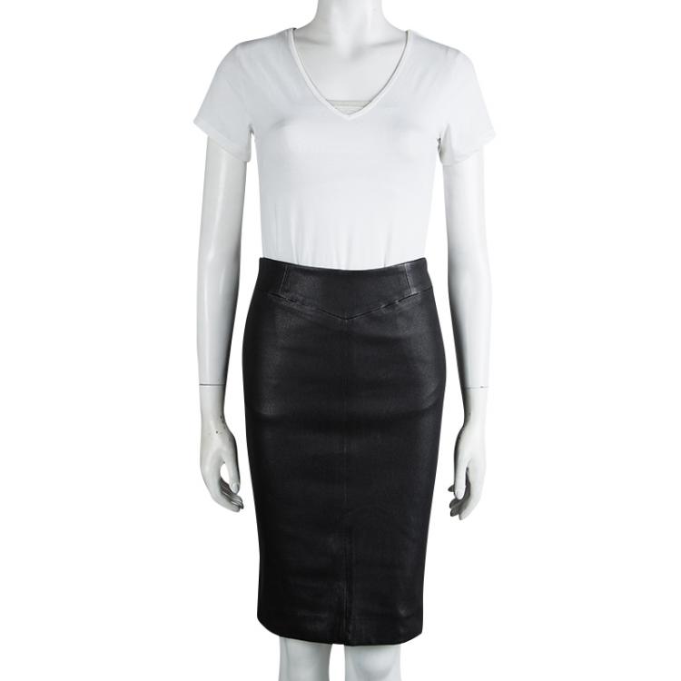 Joseph claire 2025 leather pencil skirt